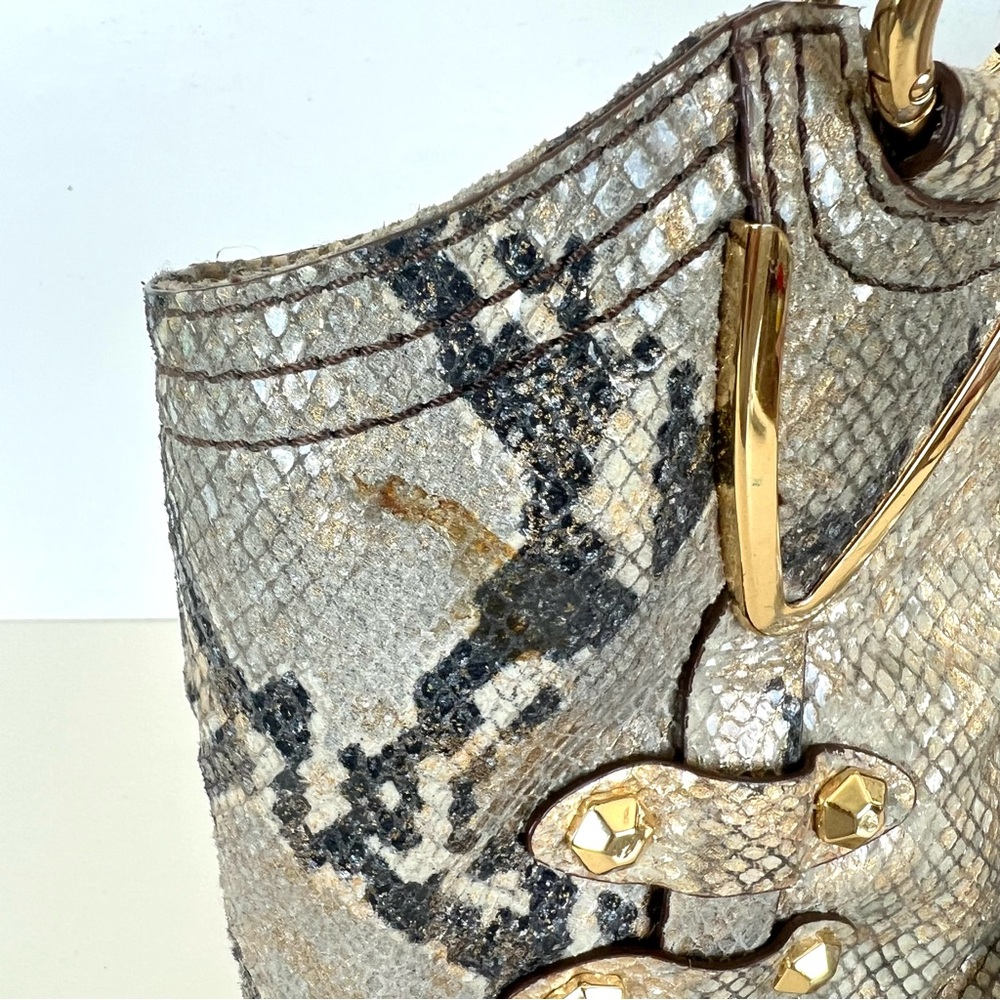 orYANY Snake Print Bag with Gold Accents - Picture 13 of 16
